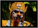 Bodypainting, Mężczyzna, Tygrys